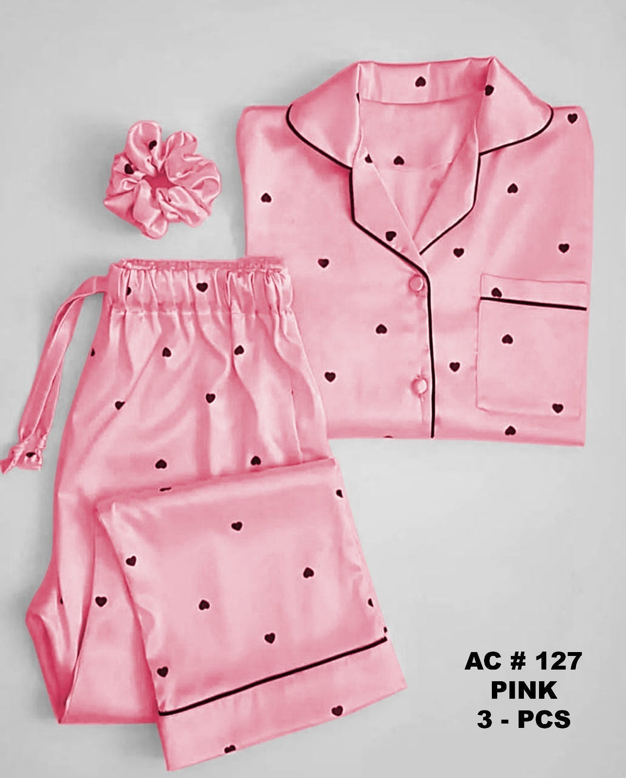 SILK NIGHT SUIT SET (3 PCS)