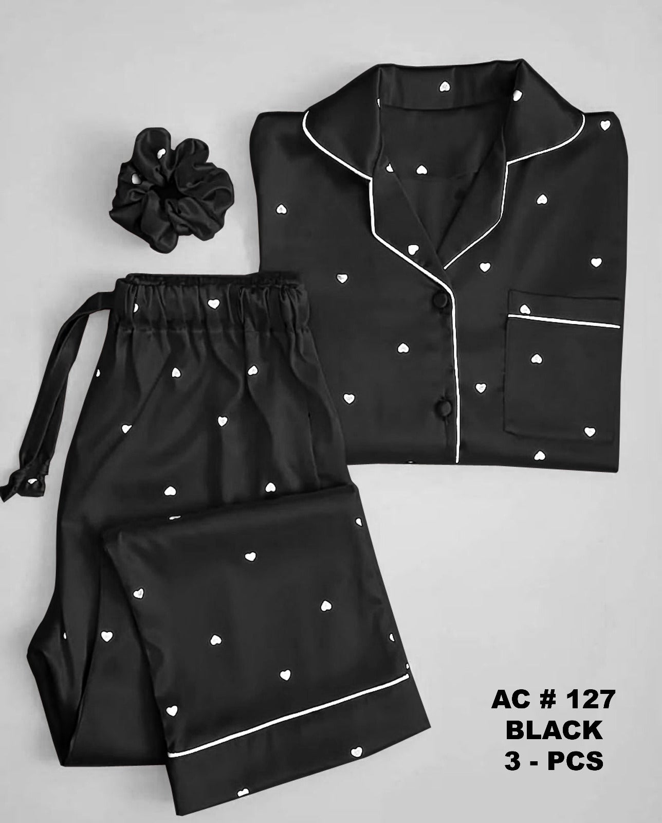 SILK NIGHT SUIT SET (3 PCS)