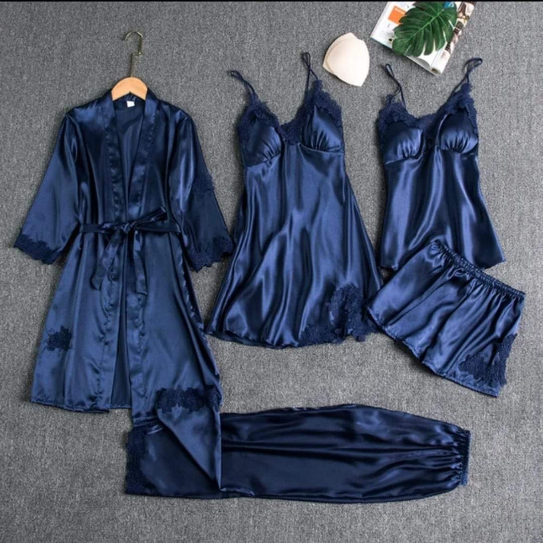 Blue 4 PCS Night suit