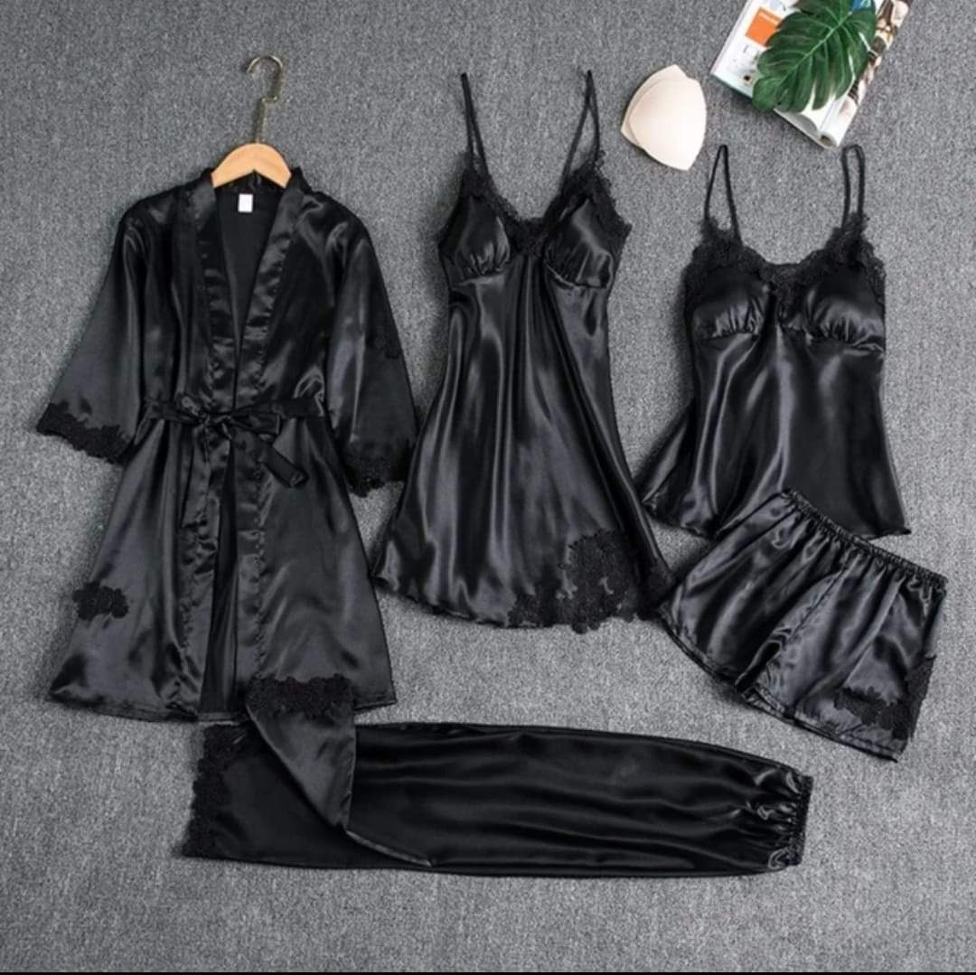 Black 4 PCS Night suit