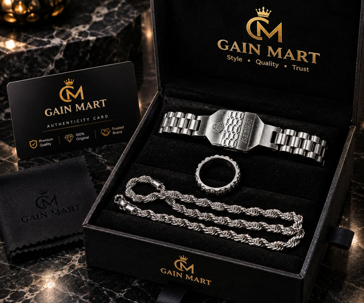 The Silver Meridian Set – 3-Piece Men's Jewelry Collection